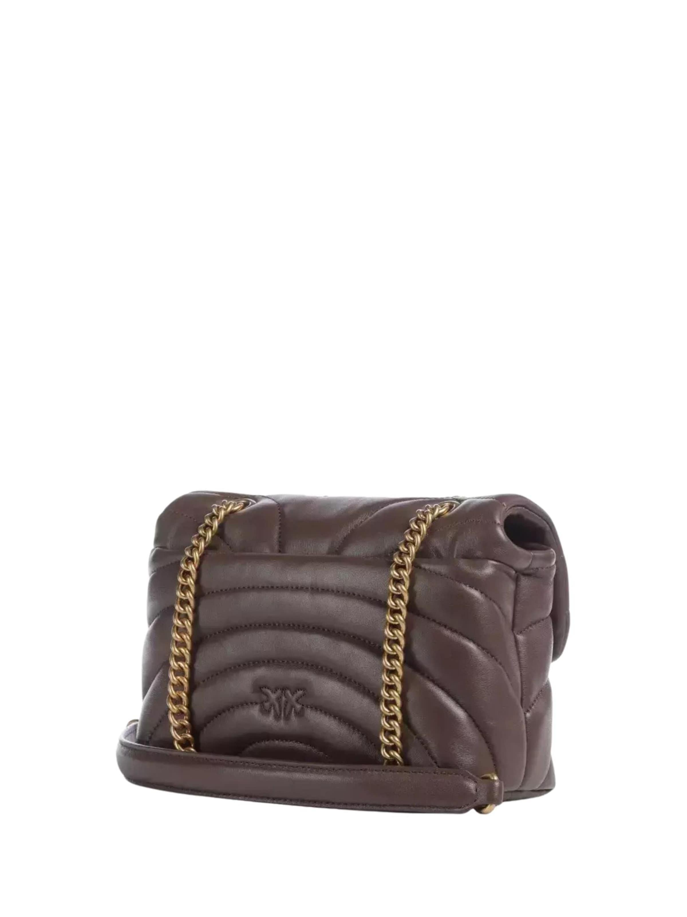 PINKO Skuldertaske 'Pinko Sac Rabat Love Puff Mini Cl Sheep Nappa Marron A1EXL74Q' i brun