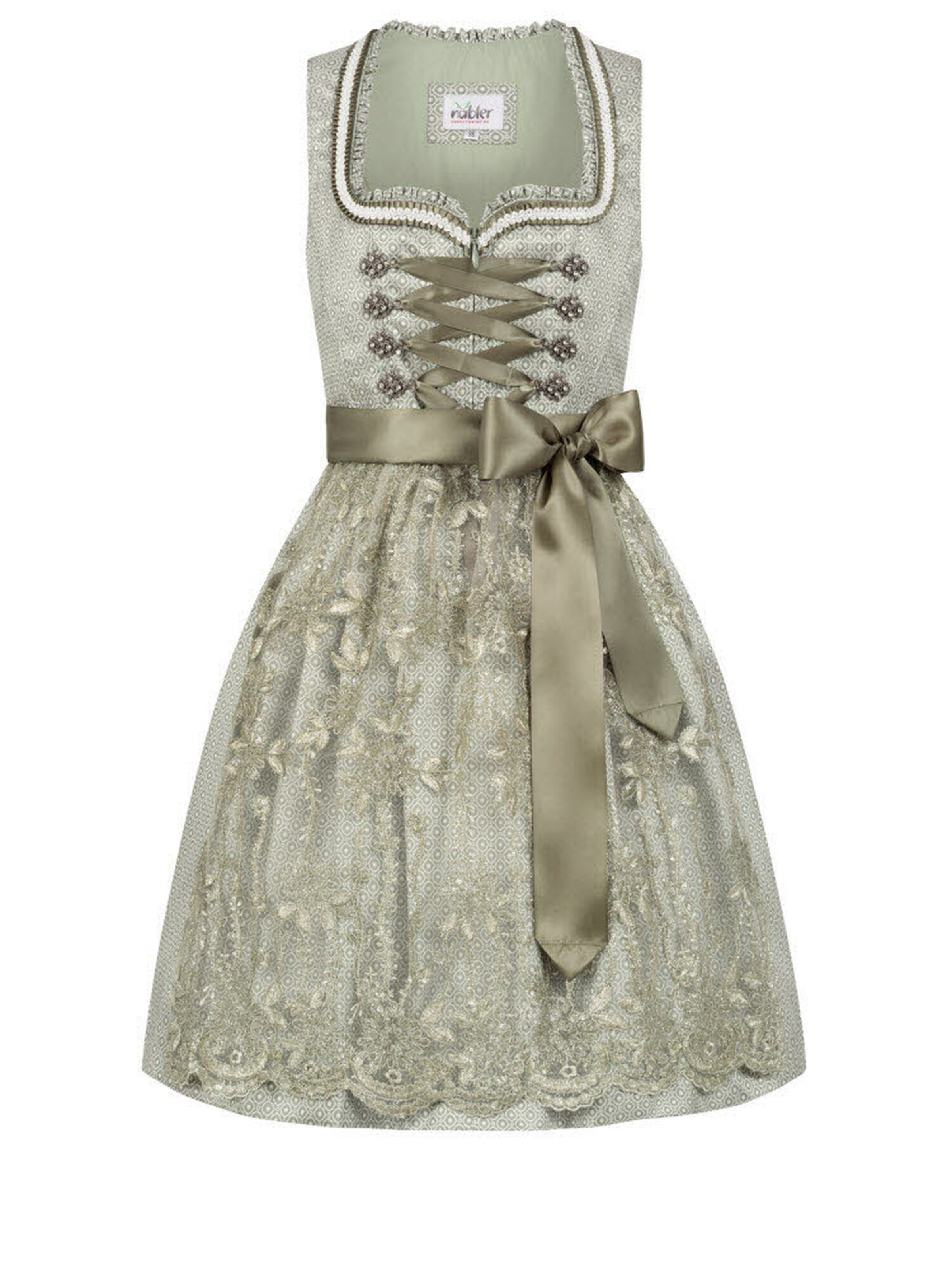 Trachtenhof Nübler Dirndl 'Dirndl mini Vivian'‌ in Grün: Vorderseite