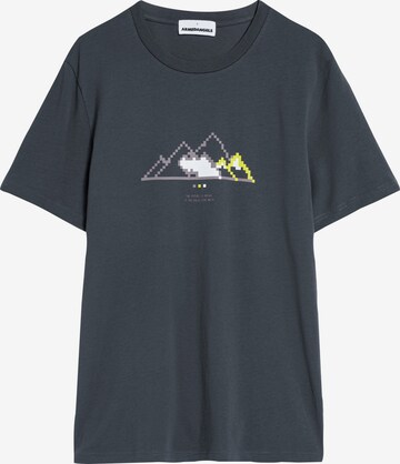 ARMEDANGELS Shirt 'JAAMES PIXXEL MOUNTAIN' in Grey: front