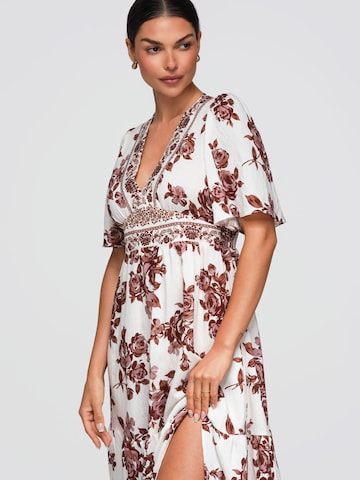 Ombre Dress in White