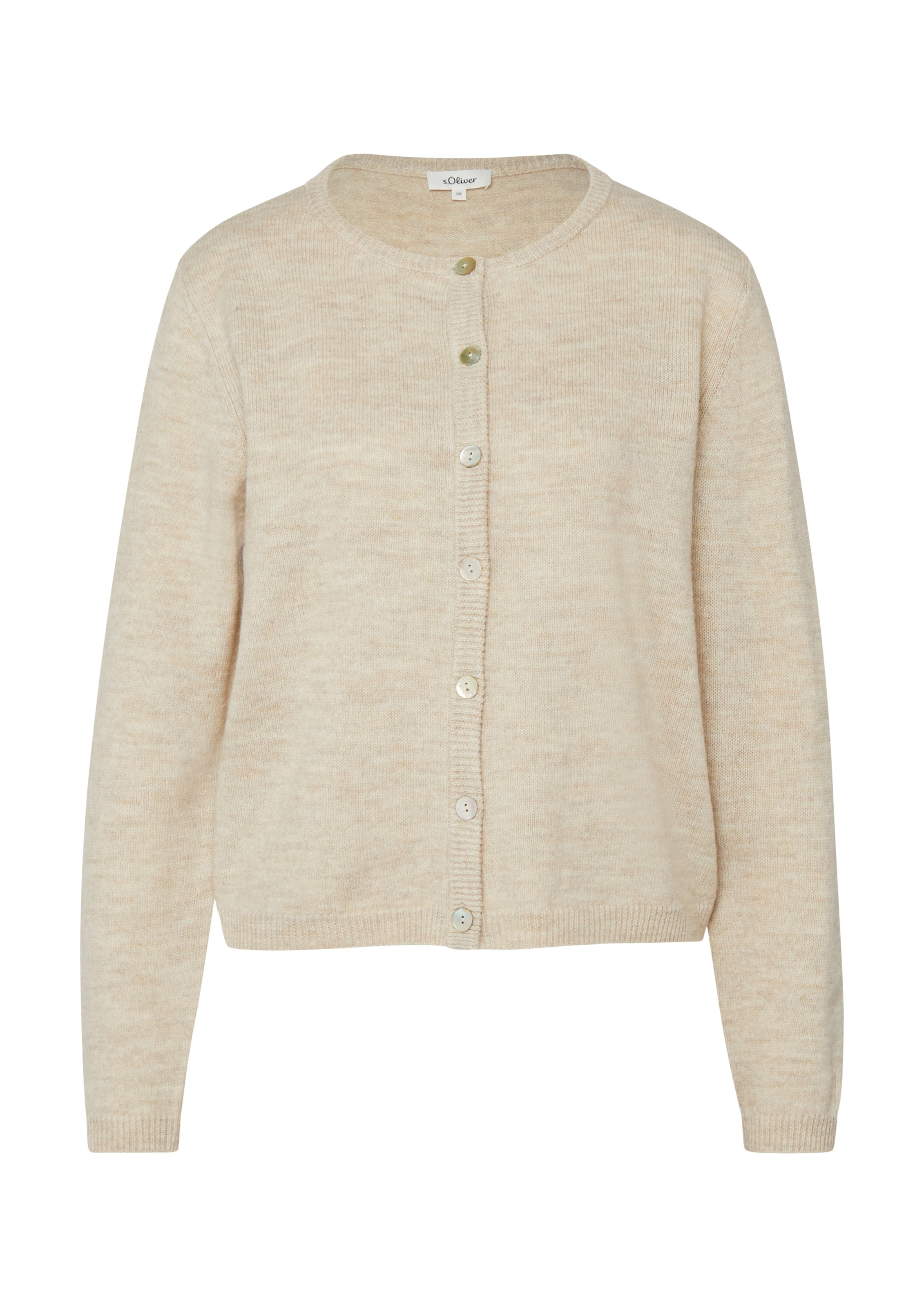 s.Oliver Strickjacke in Beige: Vorderseite