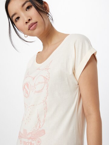 Iriedaily - Camisa 'Skateowl 2' em branco