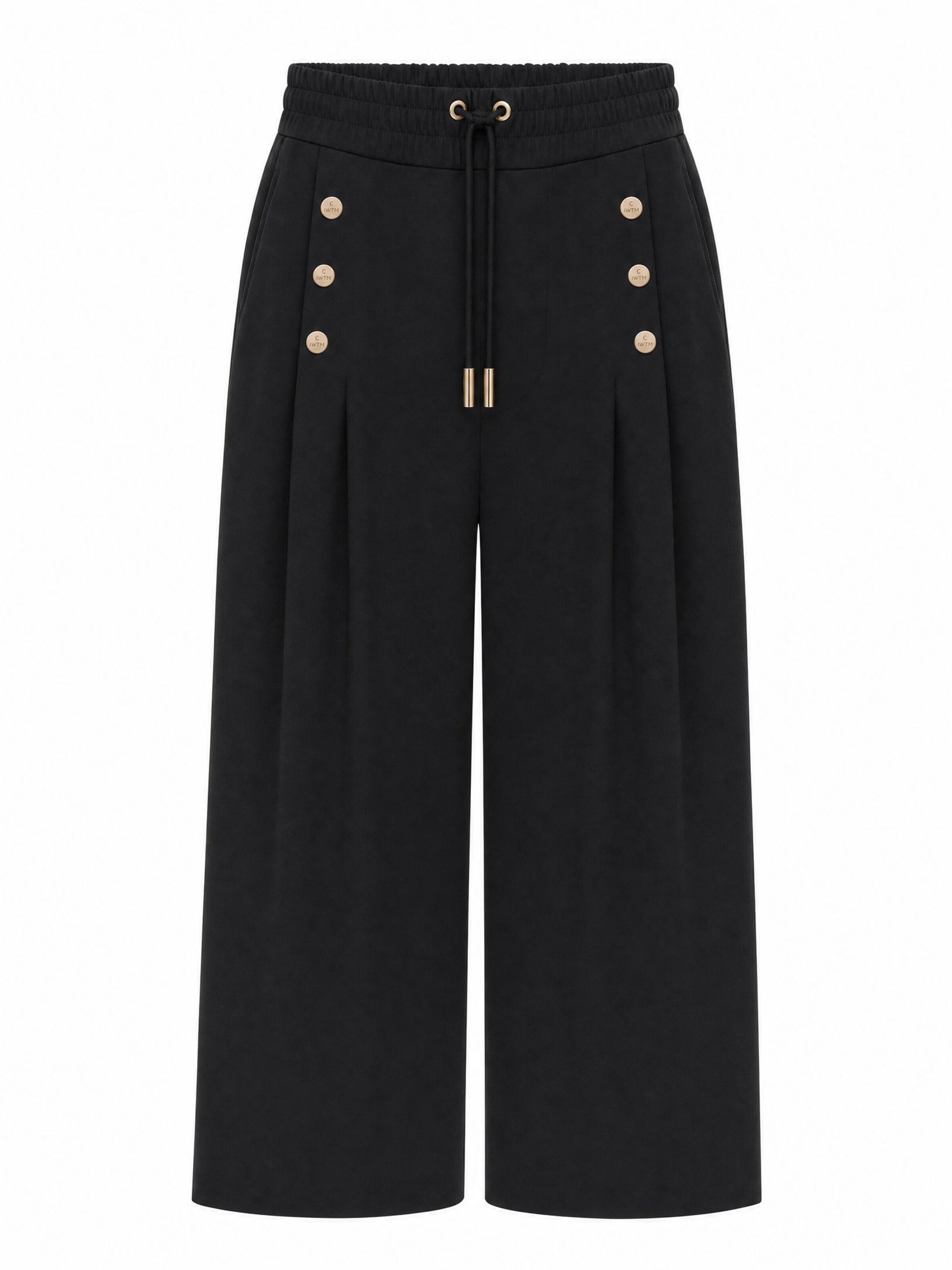 I want the moon Regular Pants 'ELEVATE_ Lia' in Black: front