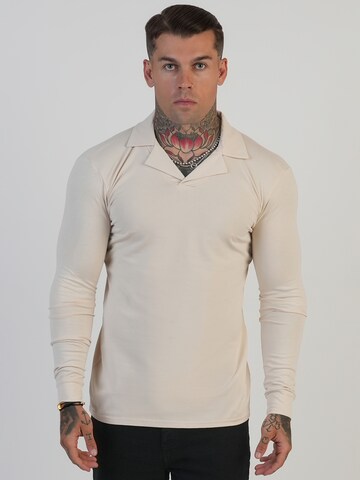Maglietta di SikSilk in beige: frontale