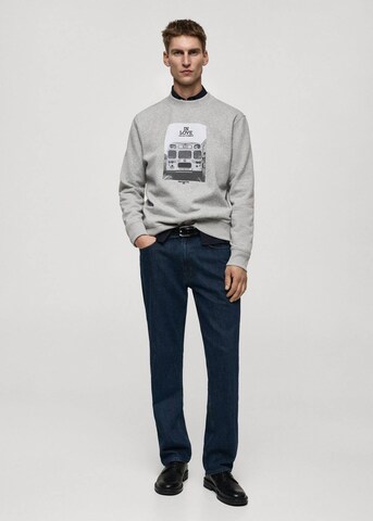 MANGO MAN Sweatshirt 'Bus' in Grey