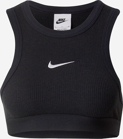 Top Nike Sportswear pe negru / alb, Vizualizare produs