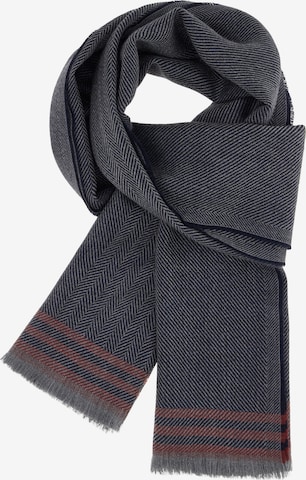 Écharpe 'Herringbone' Boggi Milano en gris : devant