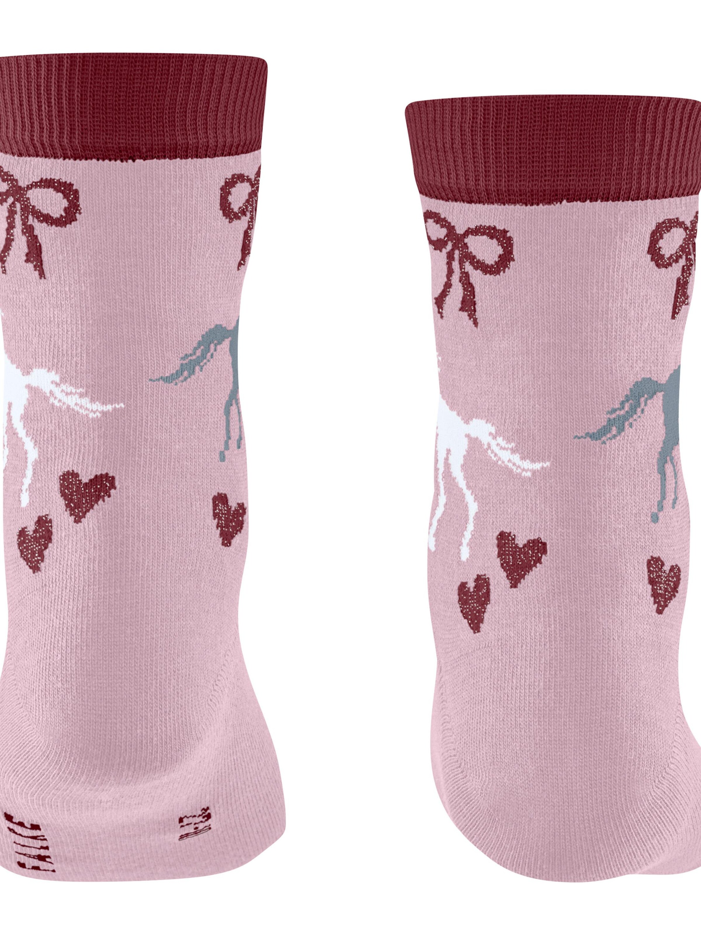 FALKE Socks 'Western Horses' in Pink