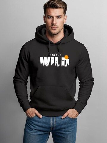 Neverless Sweatshirt 'Into the Wild'‌ in Schwarz: Vorderseite
