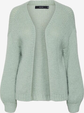 VERO MODA Knit Cardigan 'MAYBE' in Green: front