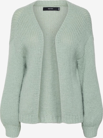VERO MODA Knit Cardigan 'MAYBE' in Green: front