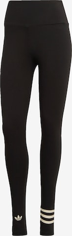 Skinny Leggings 'Adicolor Neuclassics' de la ADIDAS ORIGINALS pe negru: față