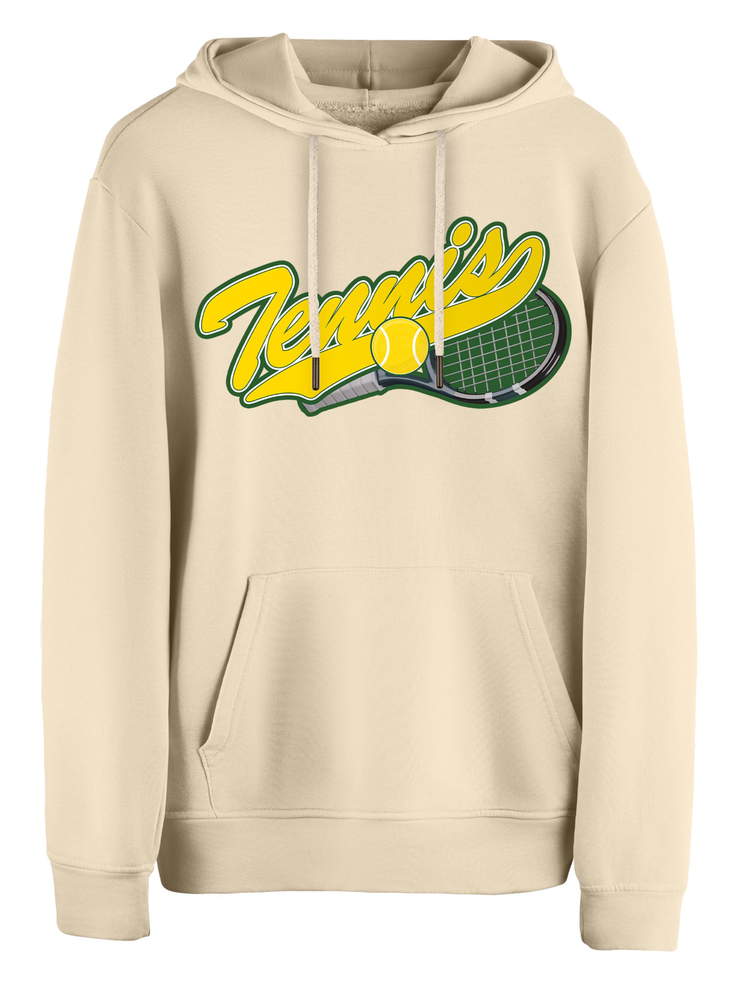 Felpa 'Tennis' di Cotton Prime in beige: frontale