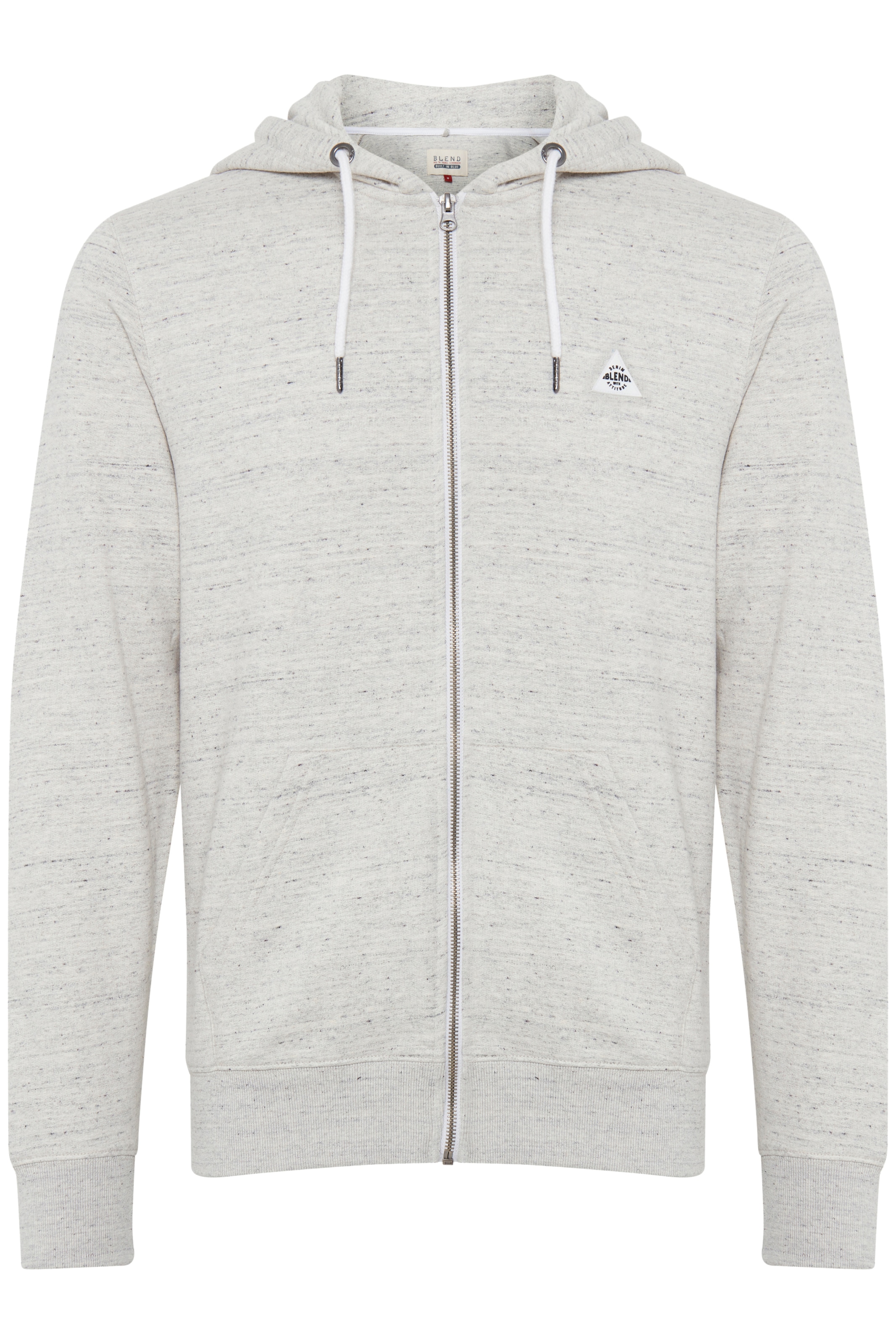 BLEND Zip-Up Hoodie in Grey: front