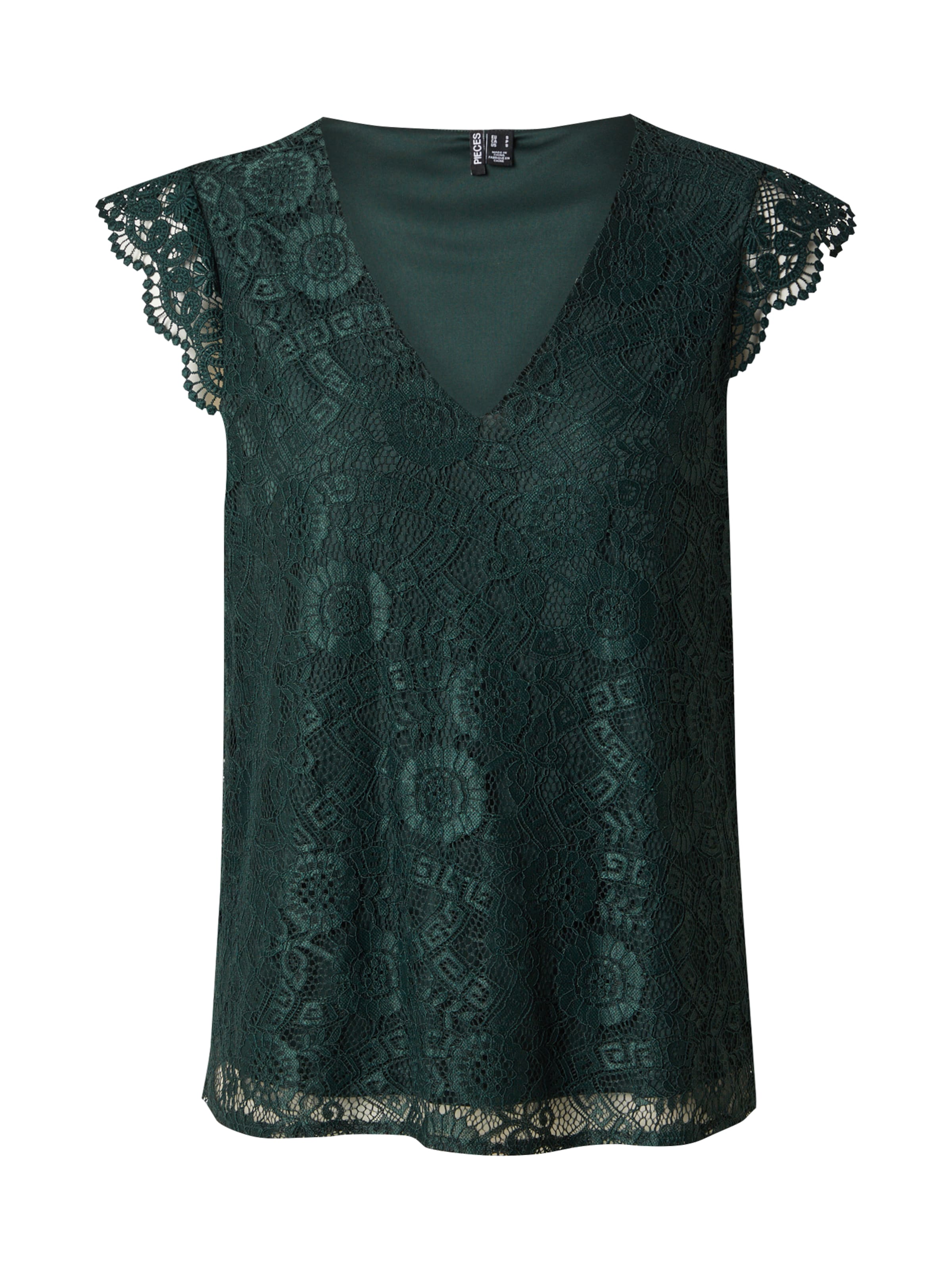 zaļš PIECES Blūze 'PCOLLINE': no priekšpuses