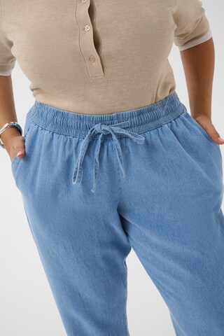 KAFFE CURVE Regular Hose 'KCJada' in Blau