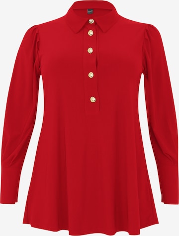 Yoek Blouse in Rood: voorkant