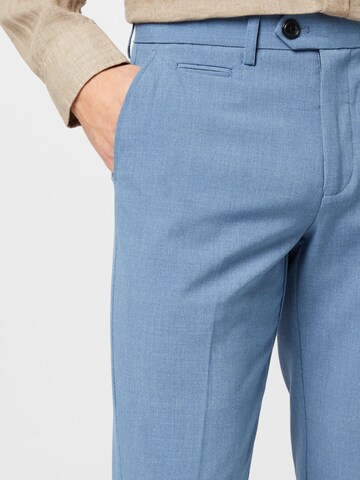 Lindbergh Slim fit Pleated Pants 'Club' in Blue