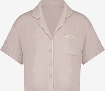 Hunkemöller Pajama Shirt in Beige: front