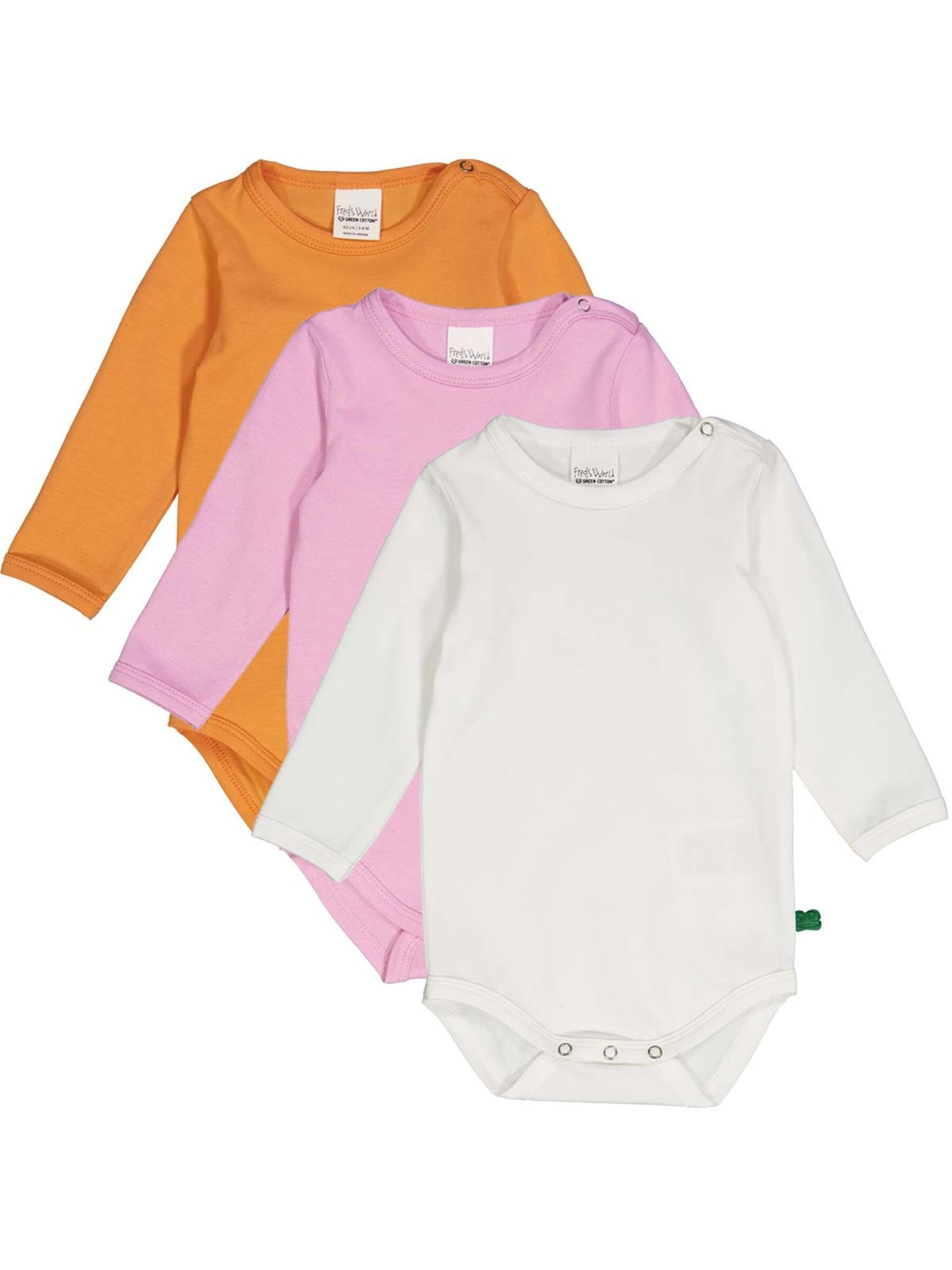 Barboteuse / body Fred's World by GREEN COTTON en orange : devant