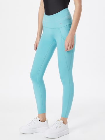 PUMA Skinny Workout Pants 'Fashion Luxe ' in Blue: front