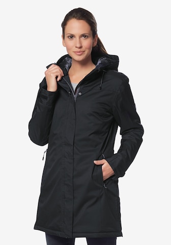 POLARINO Winter Coat in Black: front