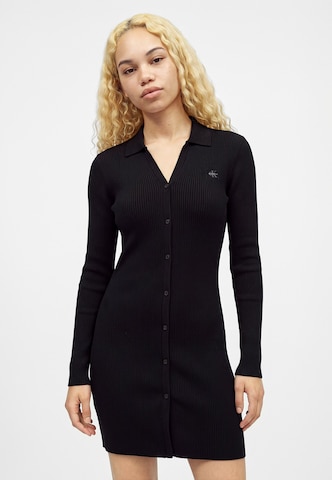 Calvin Klein Jeans Shirt dress in Black: front