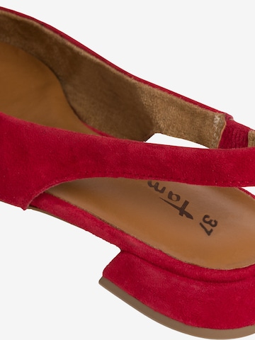 TAMARIS Ballet Flats with Strap in Red
