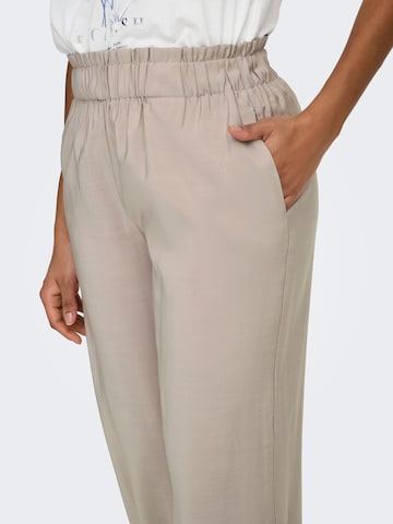 ONLY Loose fit Trousers 'ONLMonza' in Beige