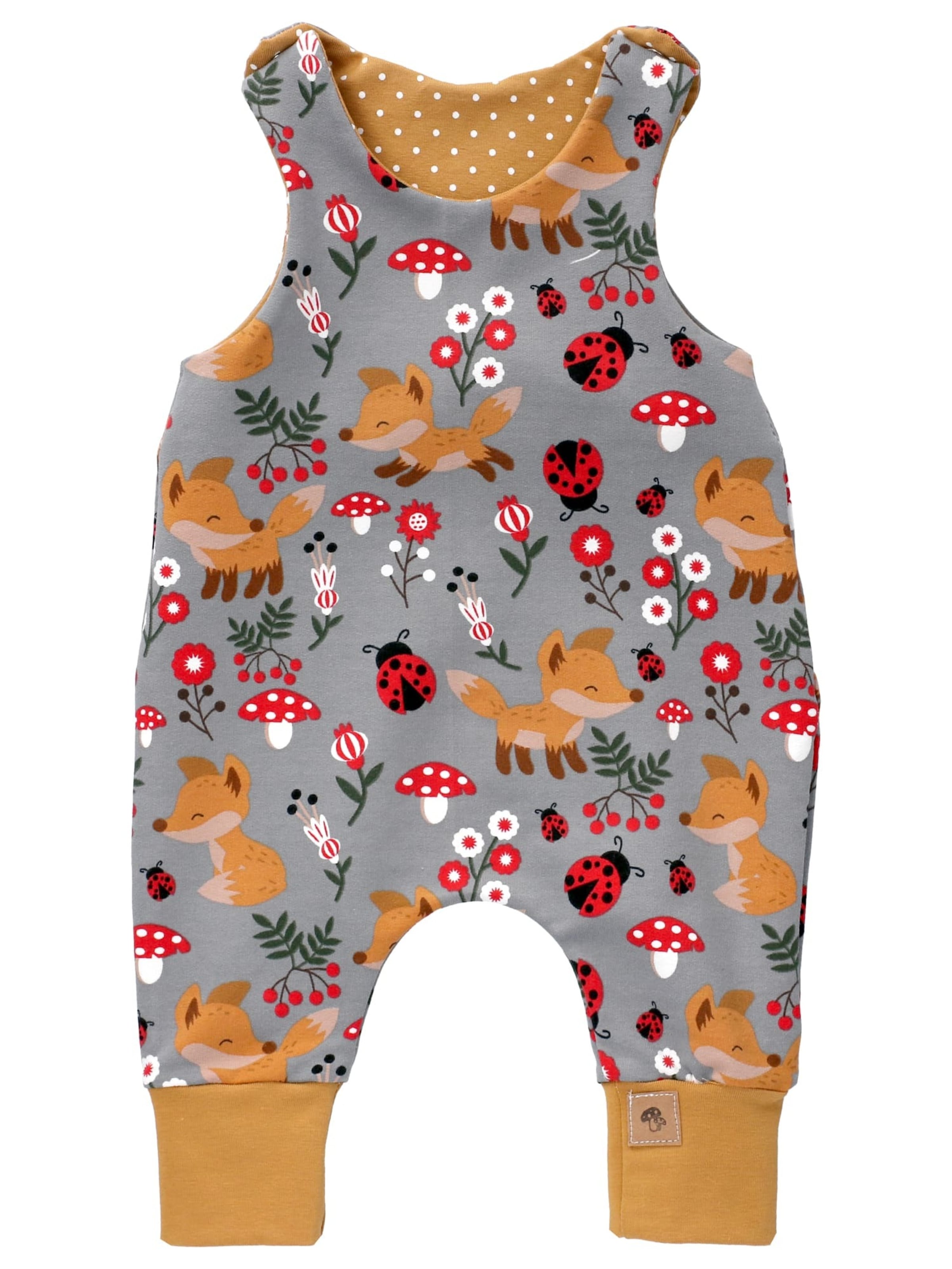 Land-Juwelen Romper/bodysuit &#x27;Waldtiere&#x27; in Grey: front