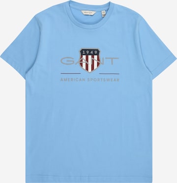 Tricou de la GANT pe albastru: față