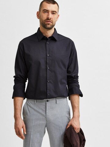 Slim fit Camicia 'Ethan' di SELECTED HOMME in nero