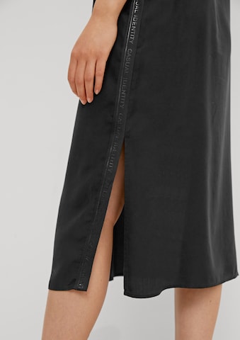 comma casual identity Jurk in Zwart