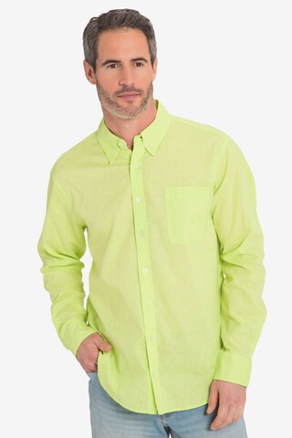 JP1880 Regular fit Overhemd in Geel: voorkant