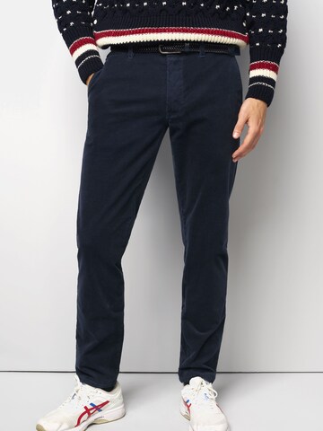 MEYER Regular Chino M5 Move in Blau: Vorderseite