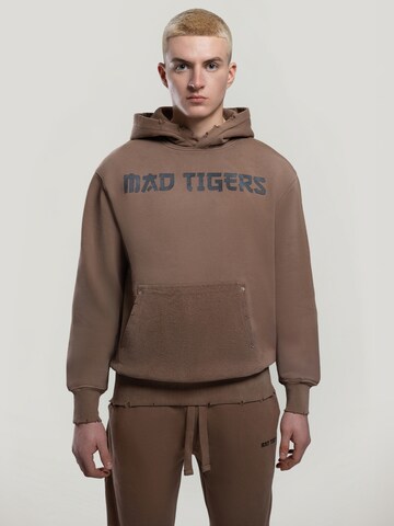 MAD TIGERS Sweatshirt 'Vintage' in Brown: front