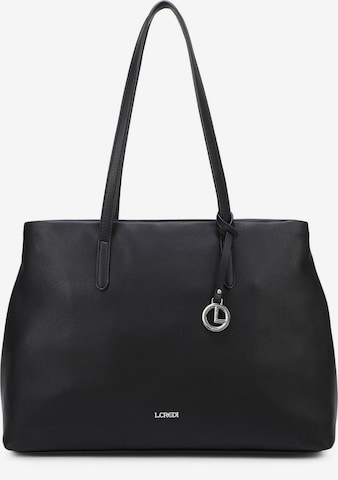 L.CREDI Shopper 'Polly' in Zwart: voorkant