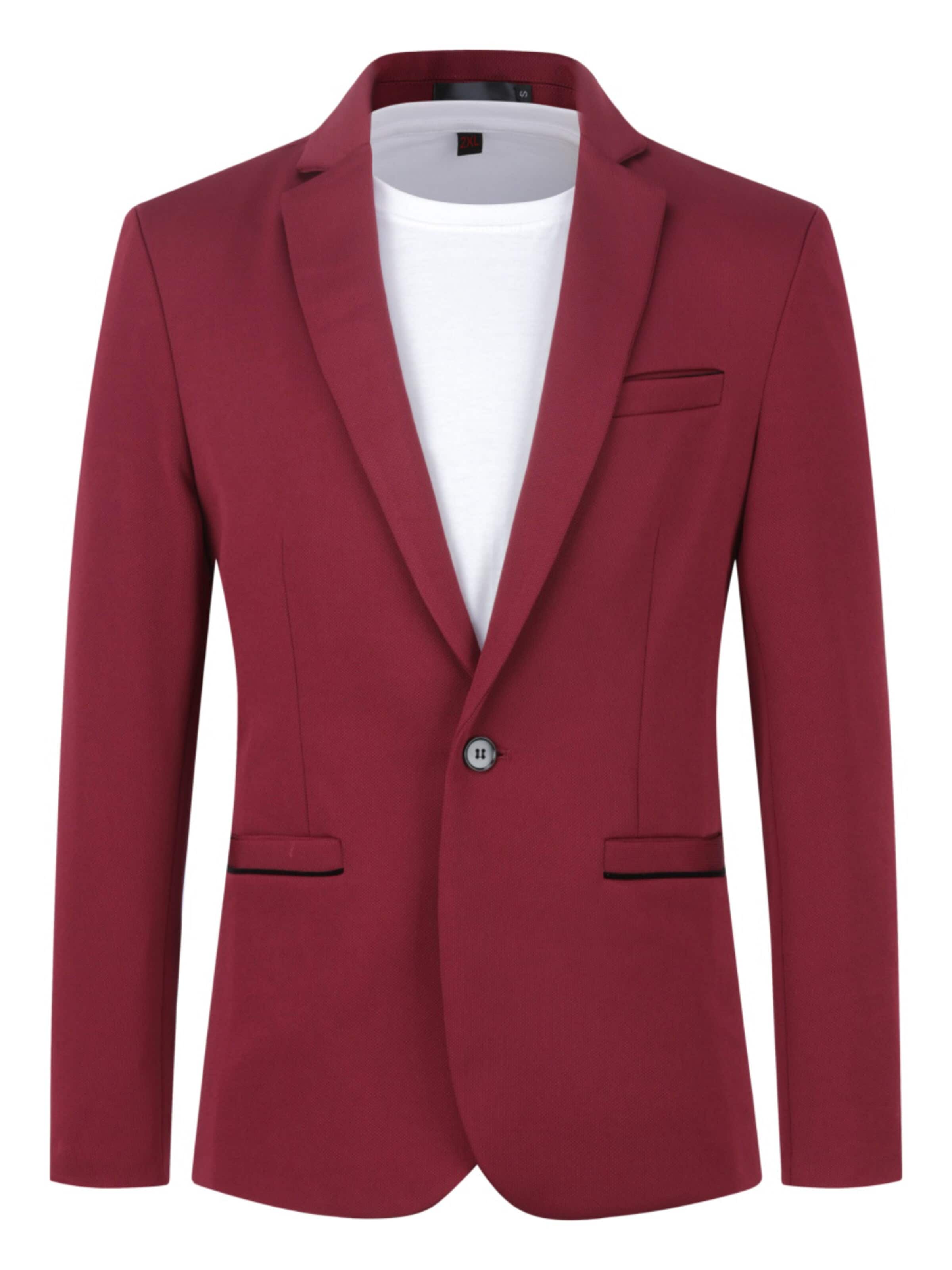 YOUTHUP Slim fit Suit 'Einheit' in Red