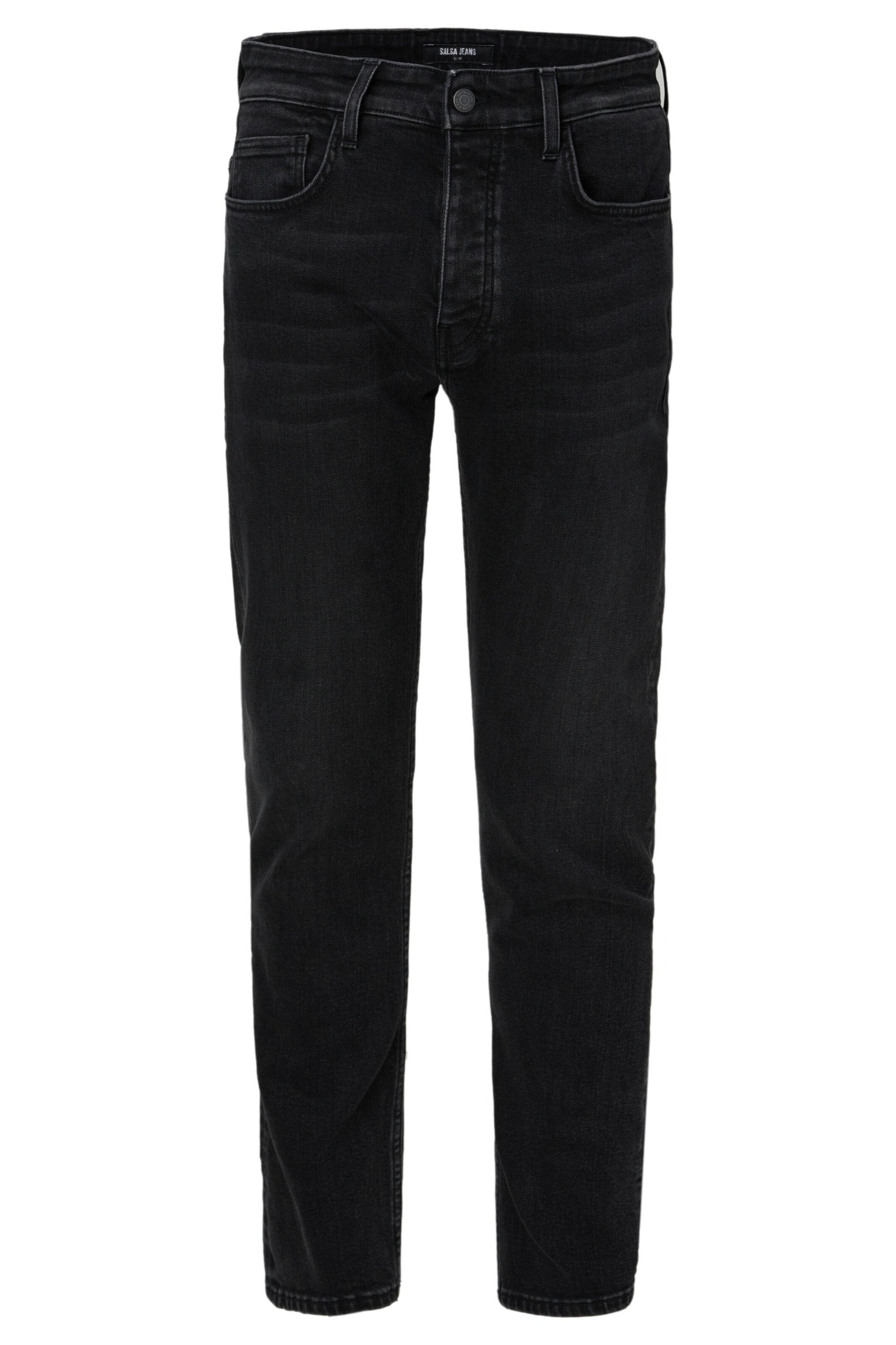 Salsa Jeans Slimfit Jeans in Zwart: voorkant