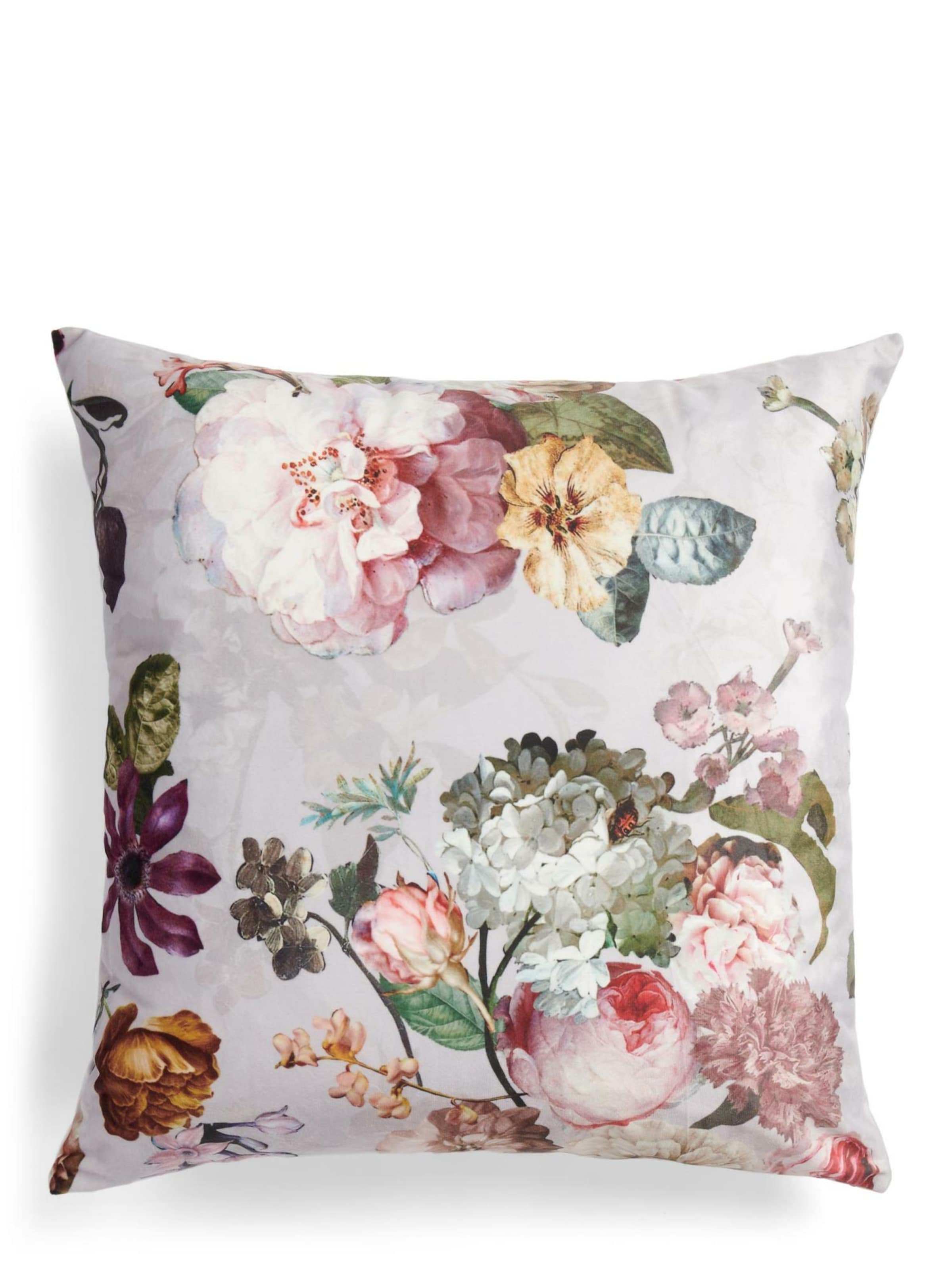 ESSENZA Pillow 'Fleur' in Grey: front
