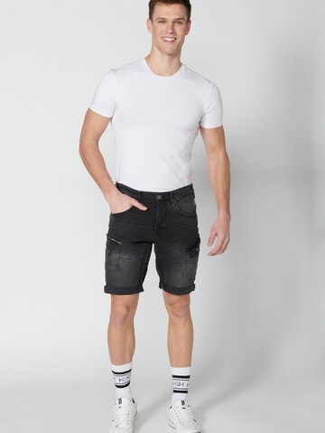 KOROSHI Slimfit Shorts in Schwarz