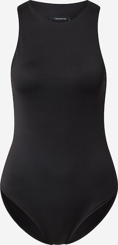 Trendyol Shirt Bodysuit in Black: front