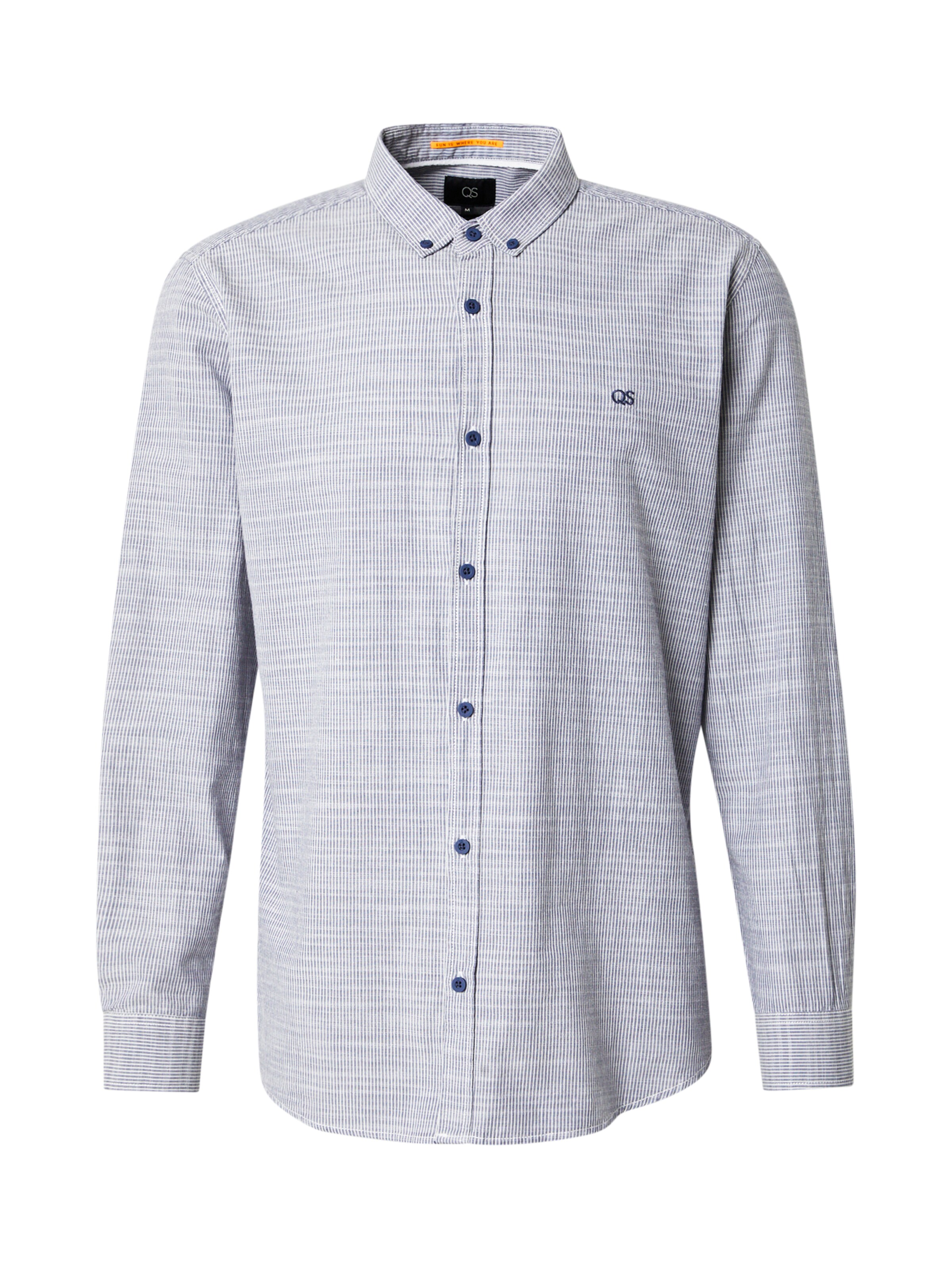 QS Regular fit Πουκάμισο σε μπλε: μπροστά