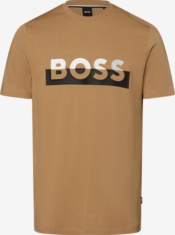 BOSS Shirt 'Tiburt 421' in Brown: front