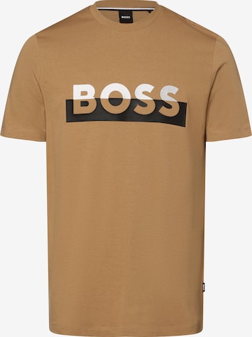 BOSS Black Shirt 'Tiburt 421' in Brown: front