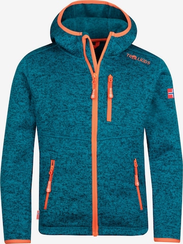 TROLLKIDS Fleece Jacket in Blue: front