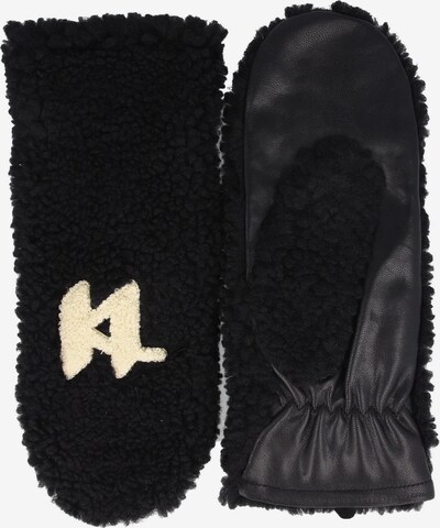 Karl Lagerfeld Fäustlinge 'Shearling' in schwarz, Produktansicht