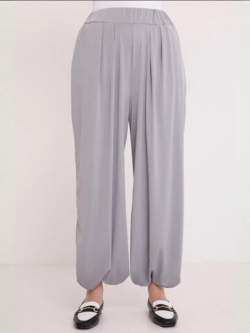 Bigdart - Perna larga Calças harem em cinzento: frente