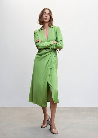 MANGO Skjortklänning 'Colette' i grön