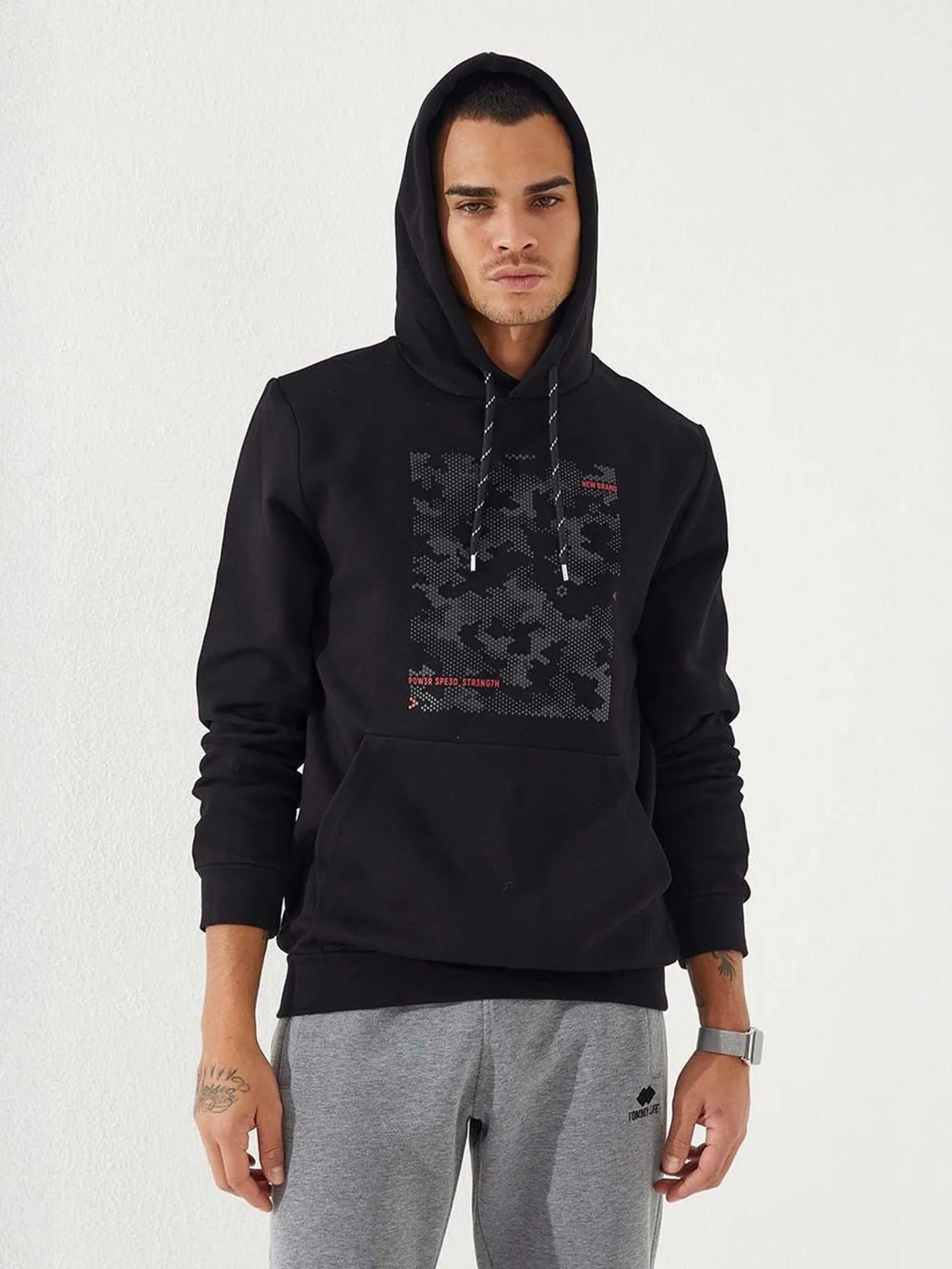 Sweat-shirt Tommy Life en noir